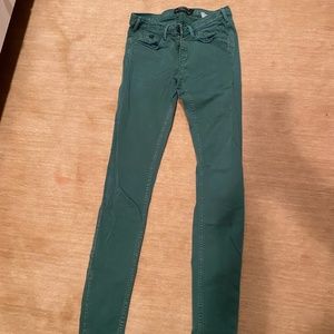 Green Low-Rise Skinny Jeans